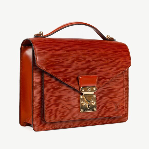 Louis Vuitton Monceau 28 Brown Epi Leather Convertible Satchel - Picture 2 of 12